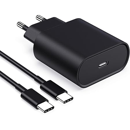 Samsung Schnellladegerät, 2M Ladekabel und 25W USB C Ladegerät für Samsung Galaxy S23 /S22 /S21 /S20 /Note 20 /S10 /S9 /A73 /A53 /A13 Adapter Ladestecker Netzstecker Schnellladekabel
